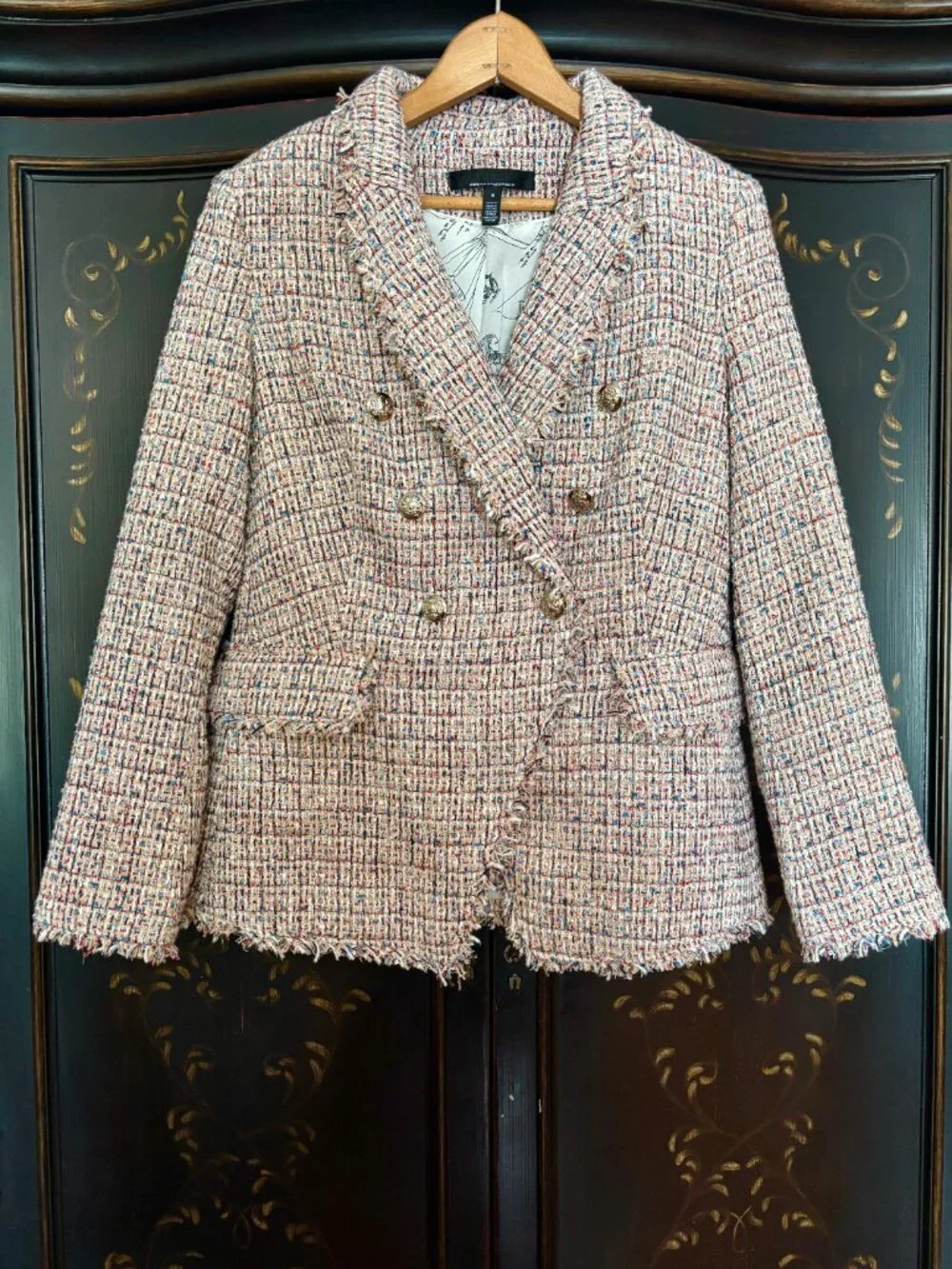 White House Black Market Tweed Studio Blazer – Multi-Color – Size 8